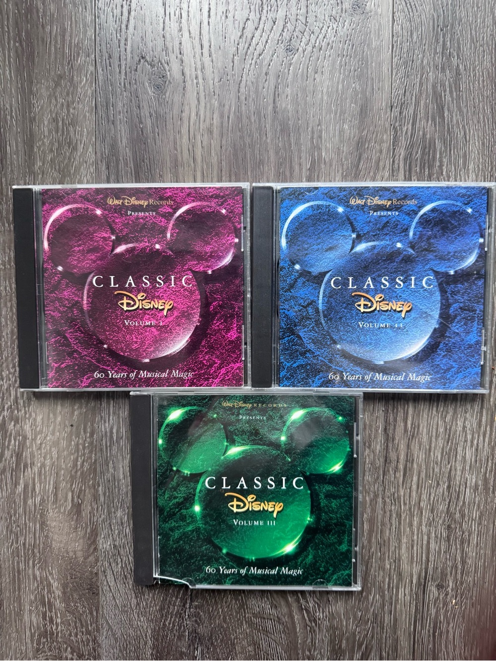 Disney Movie Songs Set of 3 collectors edition.
